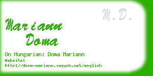 mariann doma business card